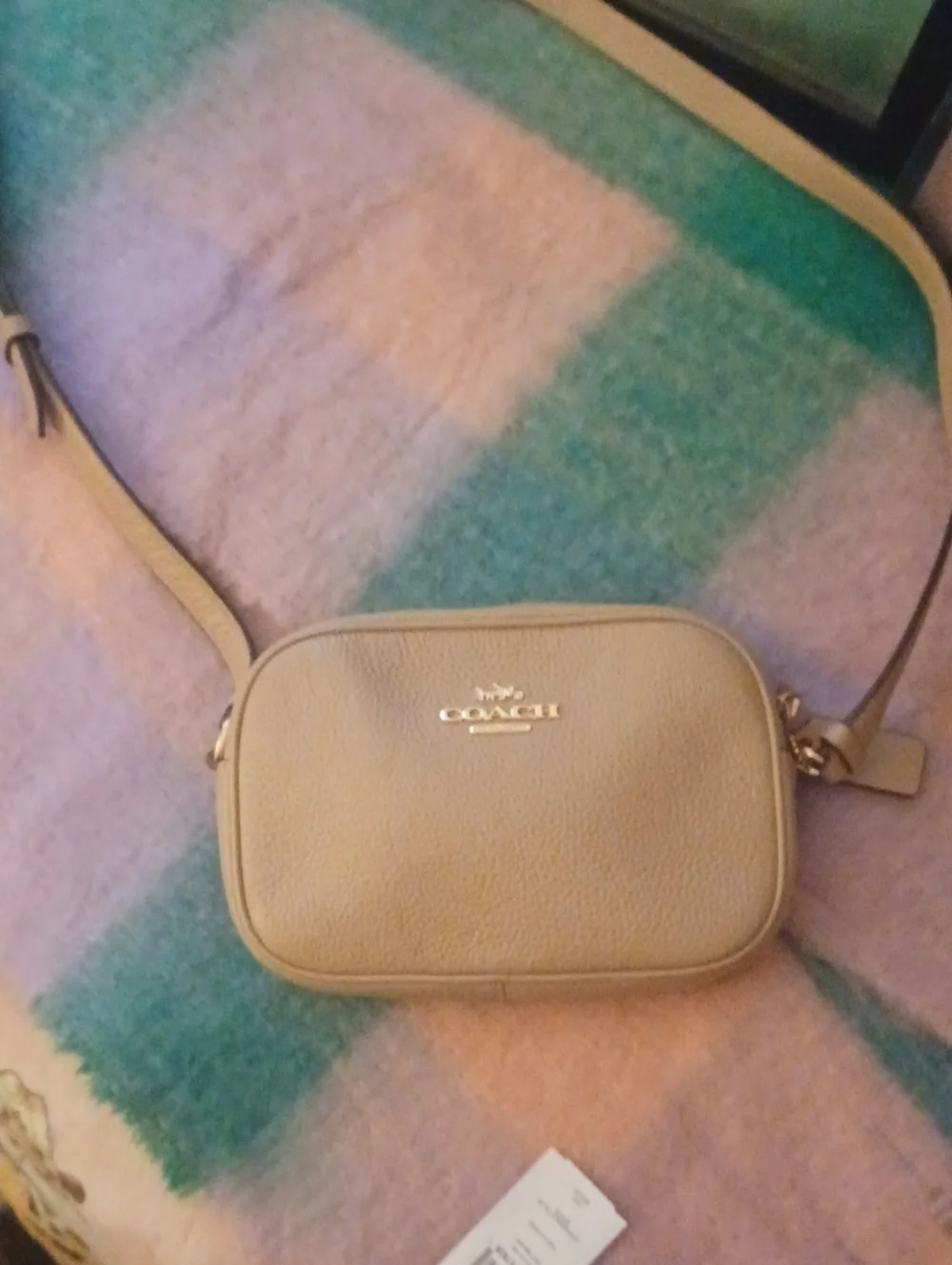Coach Pebble Leather Crossbody Bag in Taupe - Picture 1 of 2